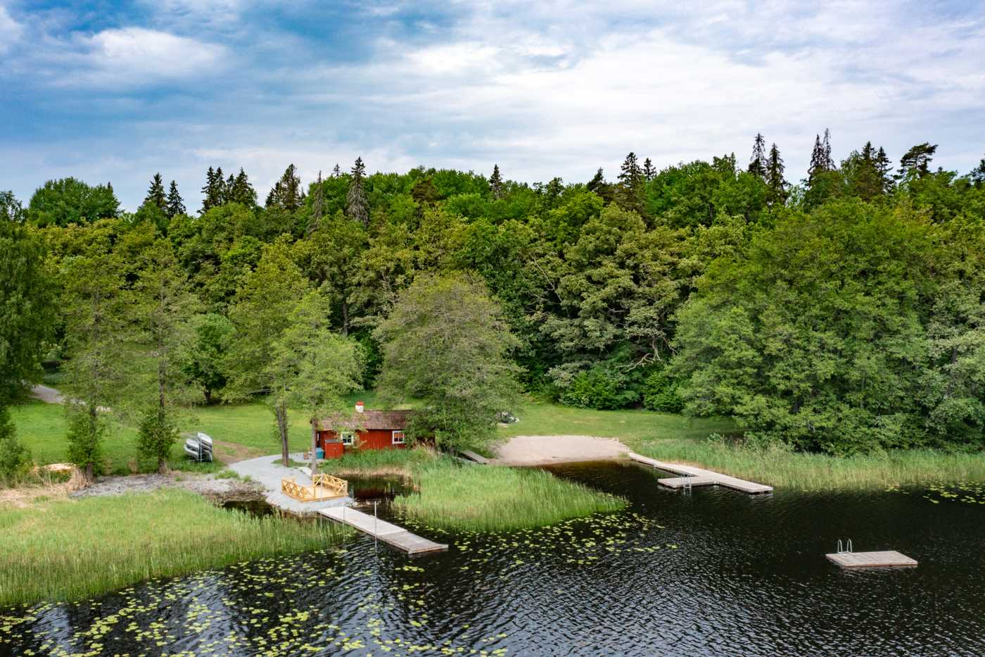 En av badplatserna i Eda i sjön Ramsen