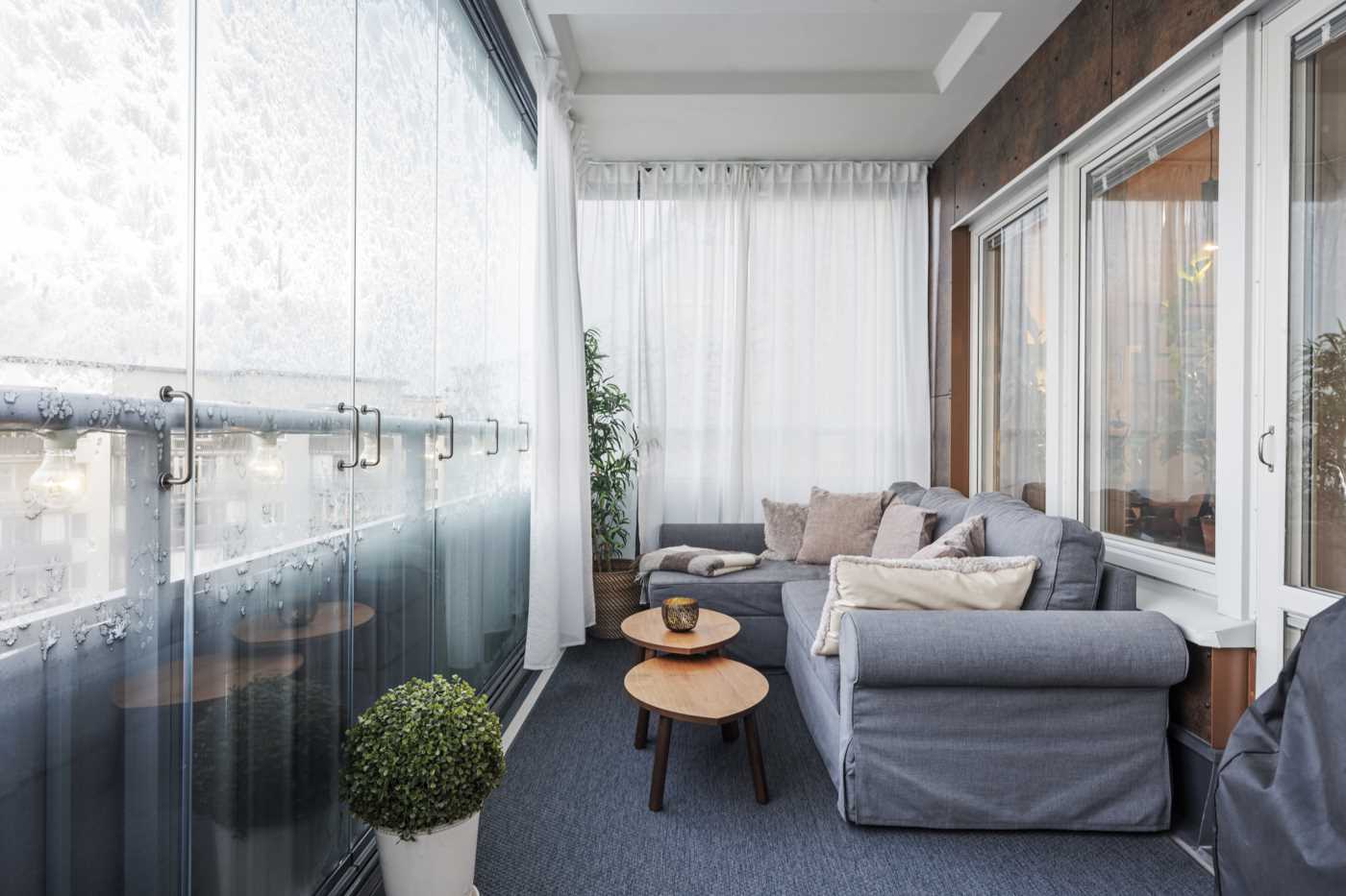 Inglasade balkong om ca 13 kvm