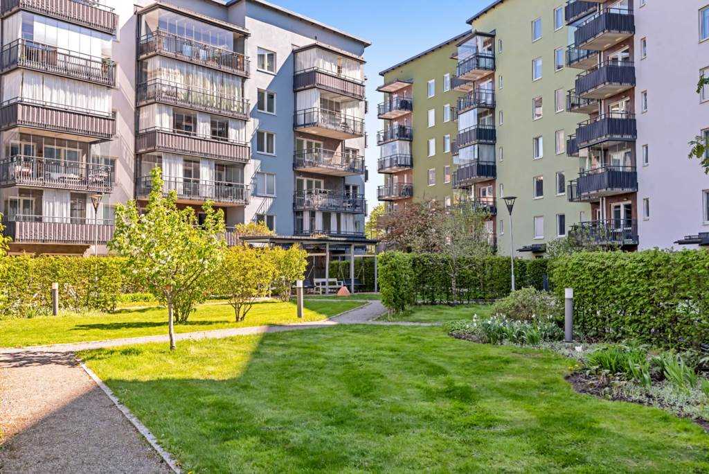 Den vackert planerade innergården