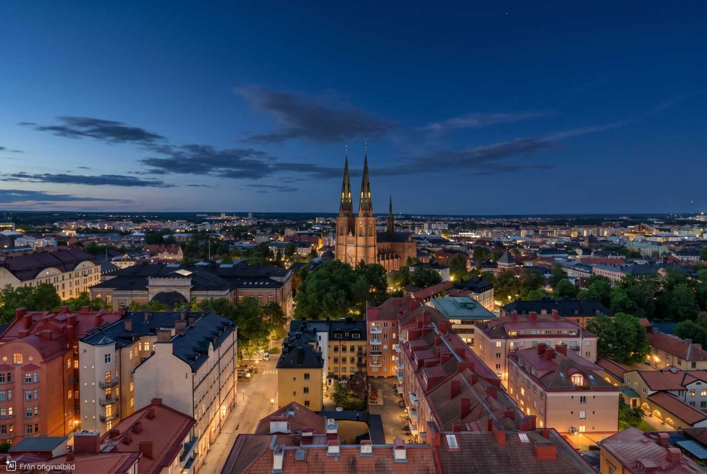 AI redigerat kvällsljus på denna bild
