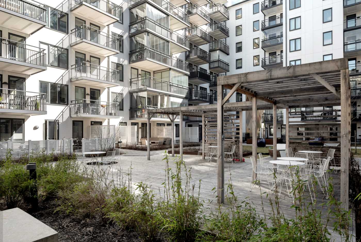 Innergården med sittplatser