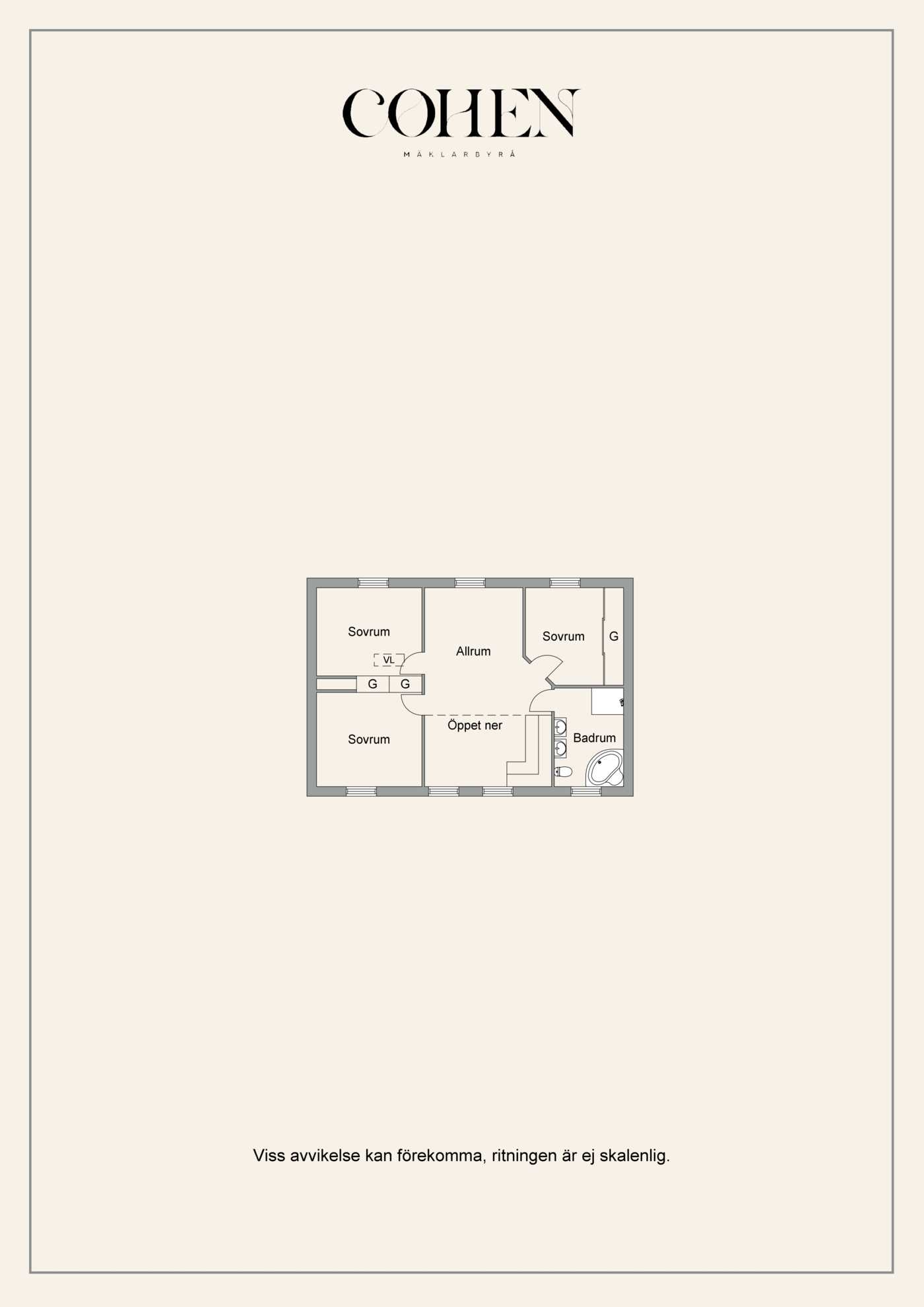 Planritning övre plan